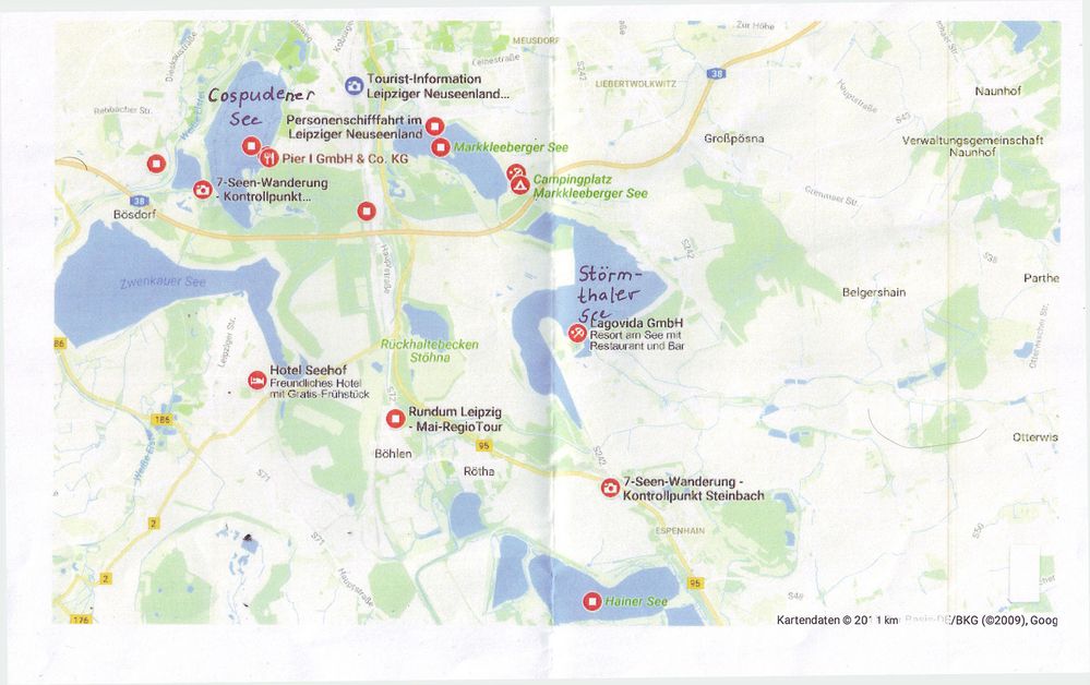 Neuseenland Leipzig , die Karte zu den Bildern Foto & Bild | landschaft