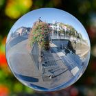 Neuss - Am Hafen mit Blick auf Markt und Münster 