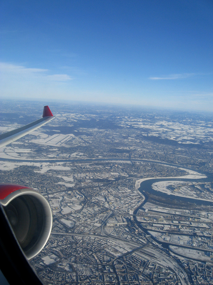 Neuss von oben im Winter und endlich mal mit Schnee.....