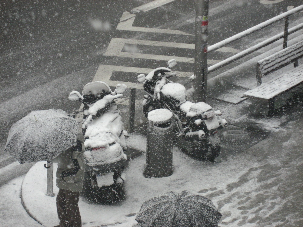 Nevada en Madrid. Gran Vía