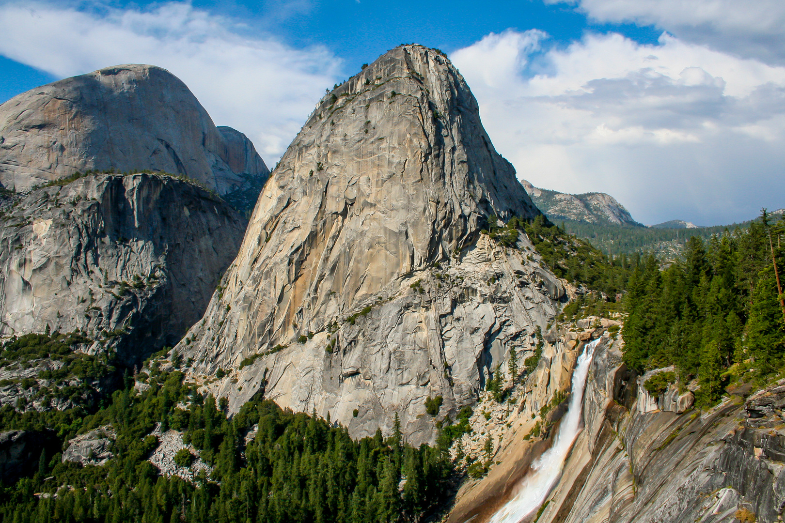 Nevada Fall, Liberty Cap, Half Dome