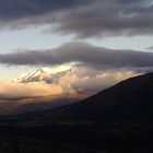 nevado cayambe tomado desd la montaña imbabura