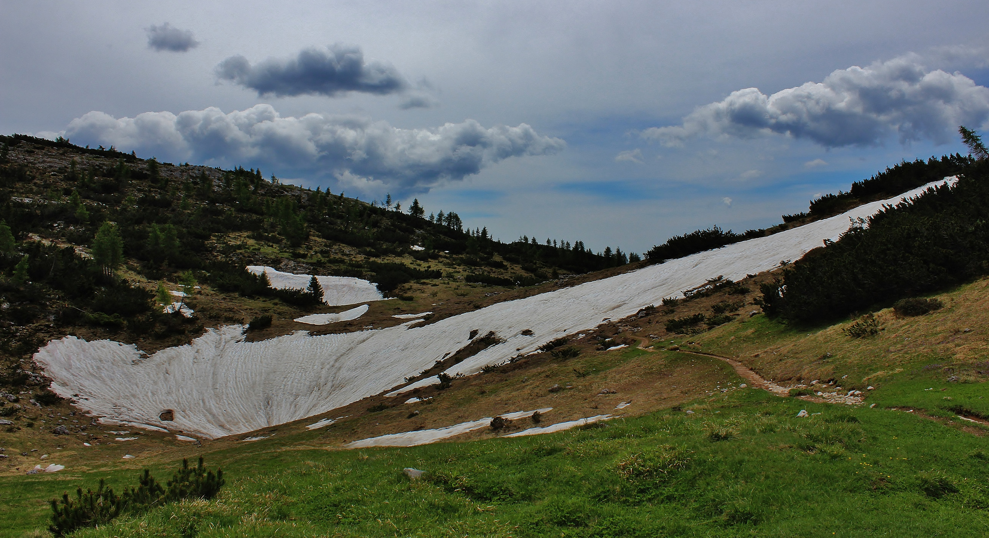 neve in primavera sull'Ortigara