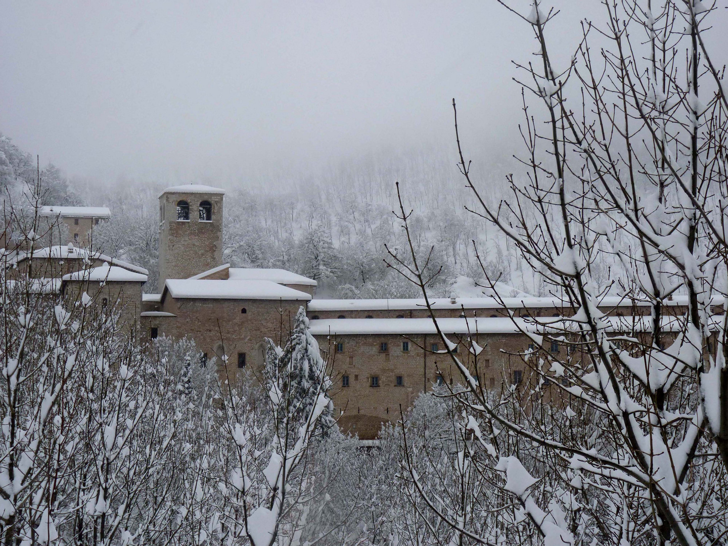 Nevicata a Fonte Avellana