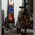 Nevicata a Time Square NYC