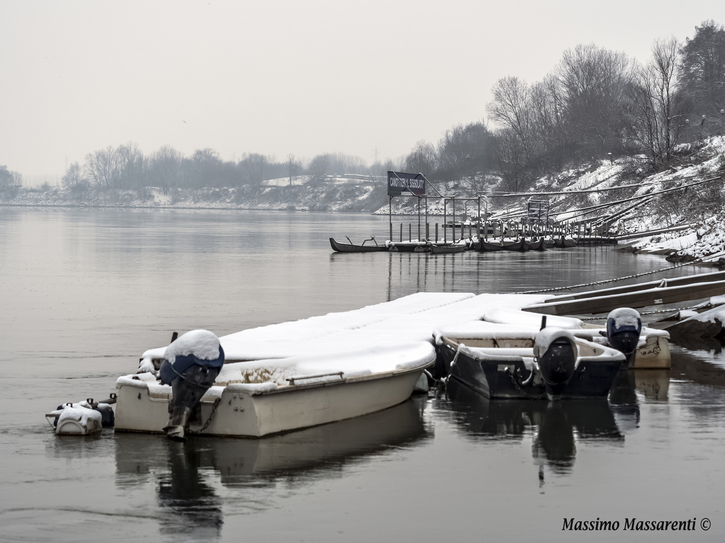 Nevicata sul Po 