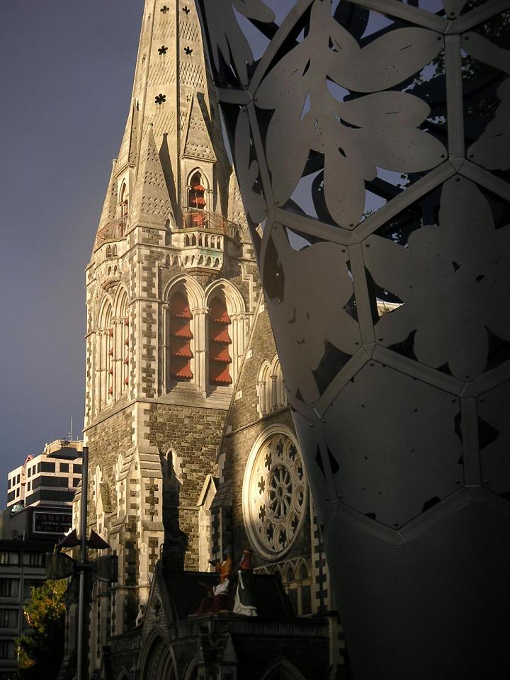 new angle of famous church in Christchurch