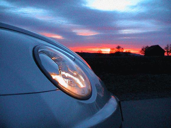 New Beetle RSI / Scheinwerfer im Abendrot