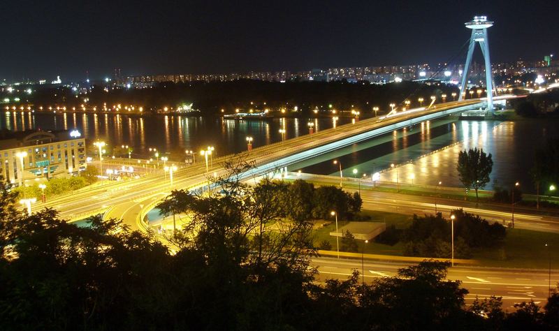 New Bridge at Midnight - Bratislava