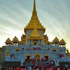 New built pagoda in Wat Traimit, Bangkok