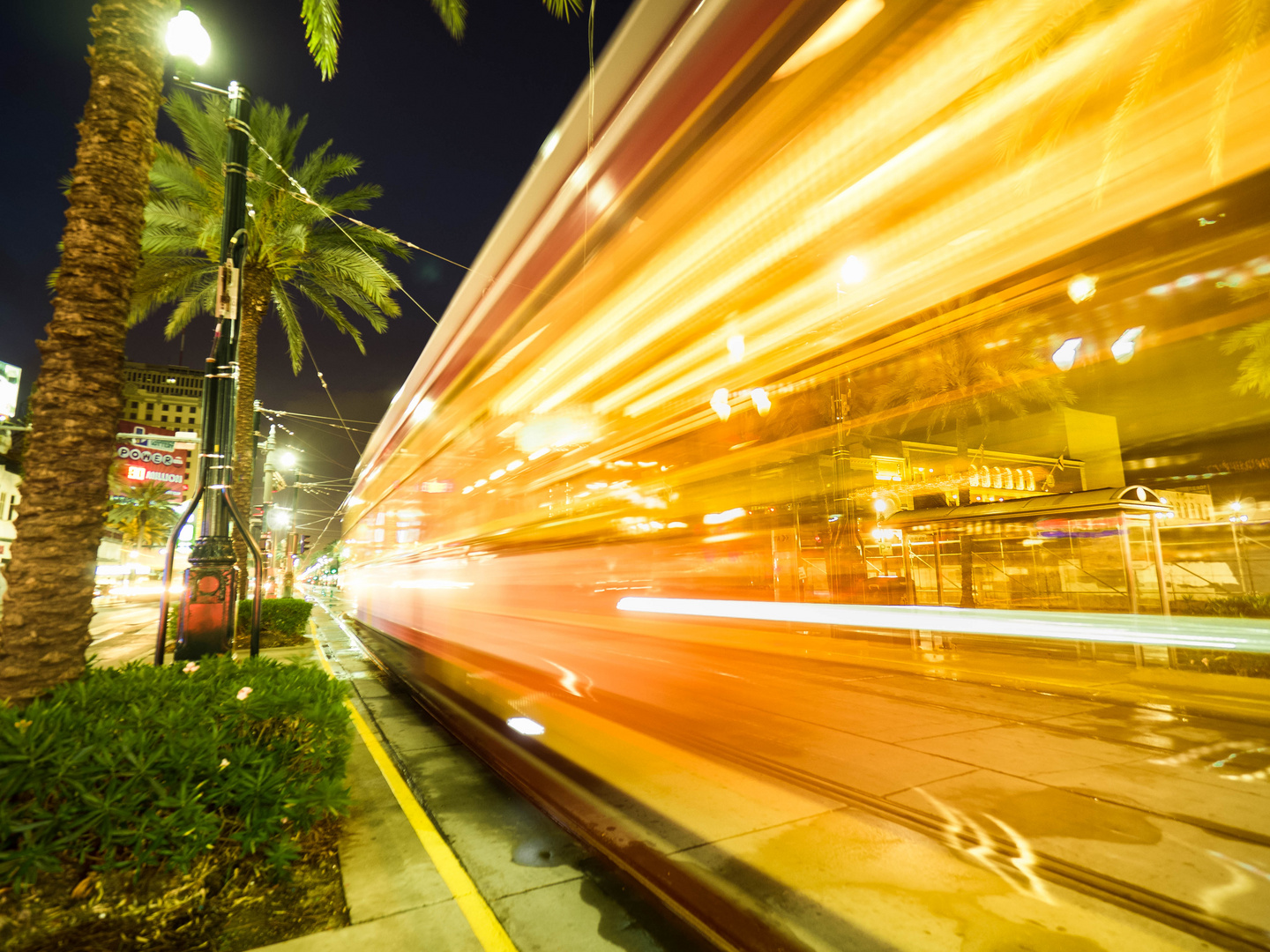 New Orleans: Tram in Canal Street