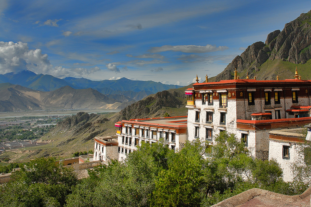 New restored monastery buildings at Drepung