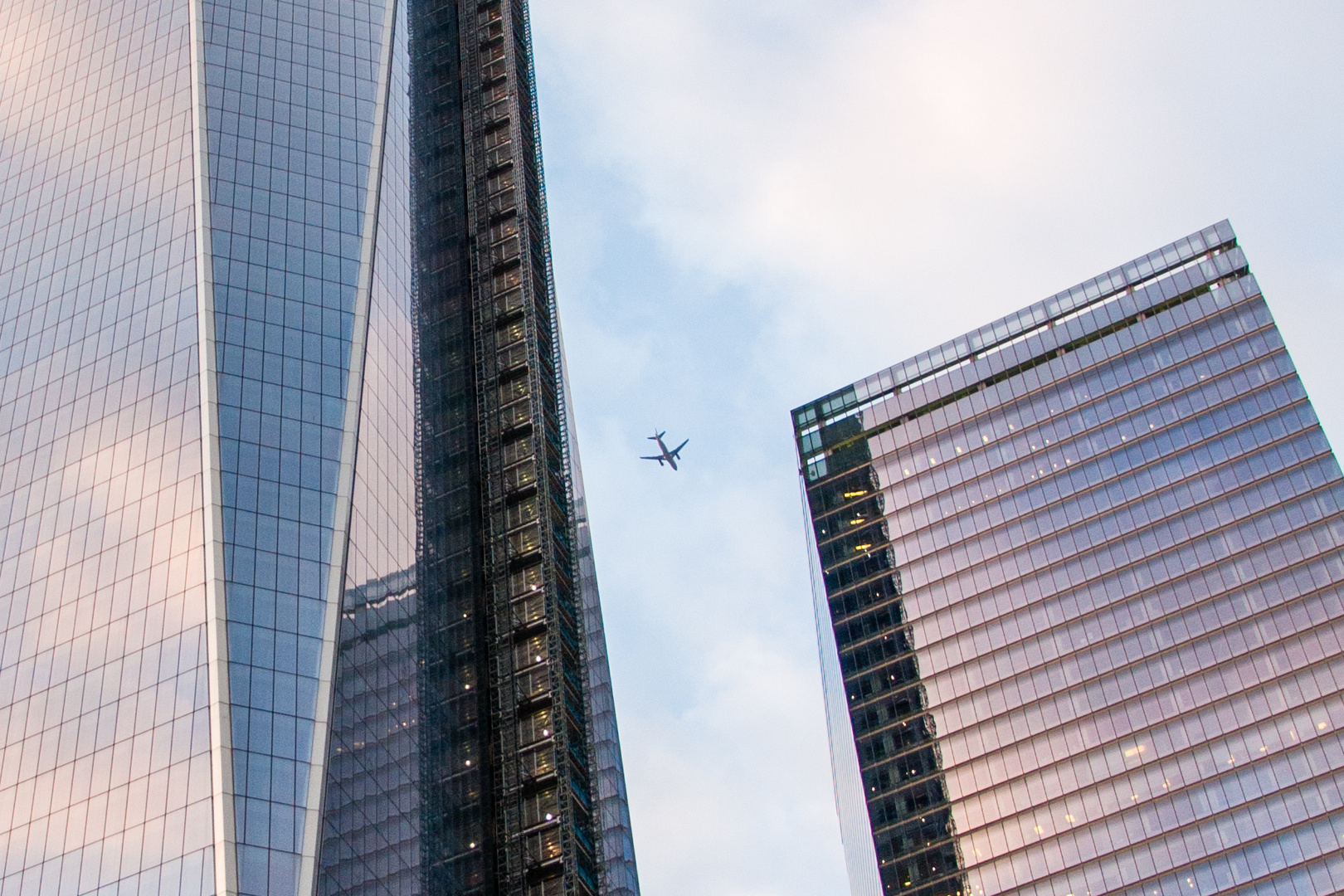 New World Trade Center mit Flugzeug