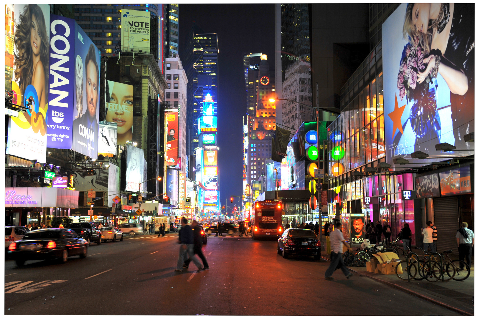 New York 2011, la séptima avenida, por la noche