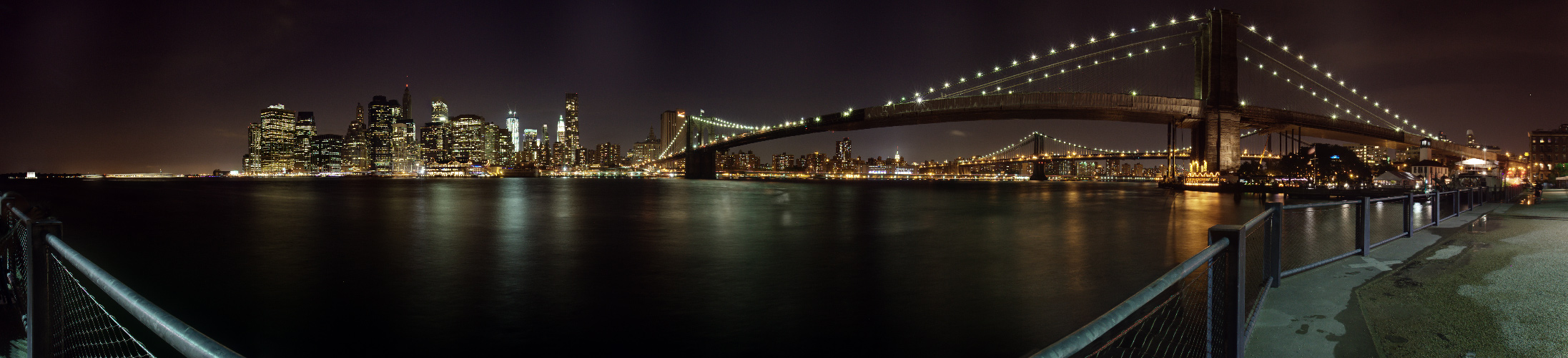 New York - 77 - Downtown & Brooklyn Bridge night