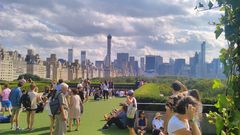 New York, auf dem Cantor Roof Garden, Metropolitan Museum of Art