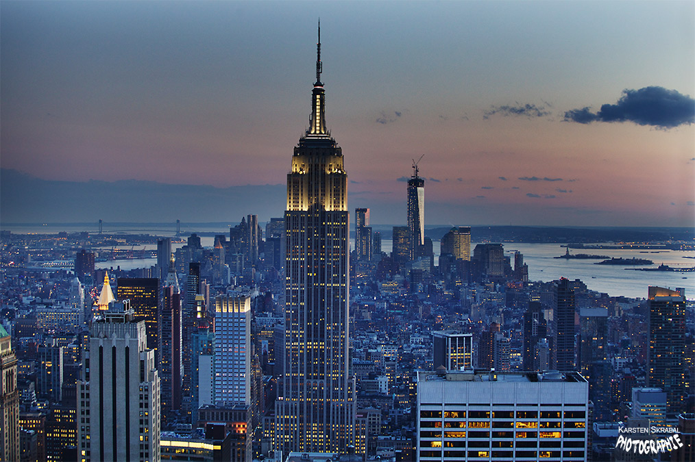 New York beim Sonnenuntergang