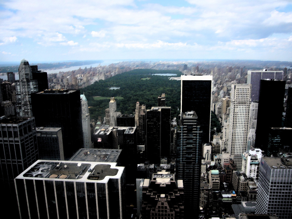 New York - Blick auf Central Park vom Rockefeller Center