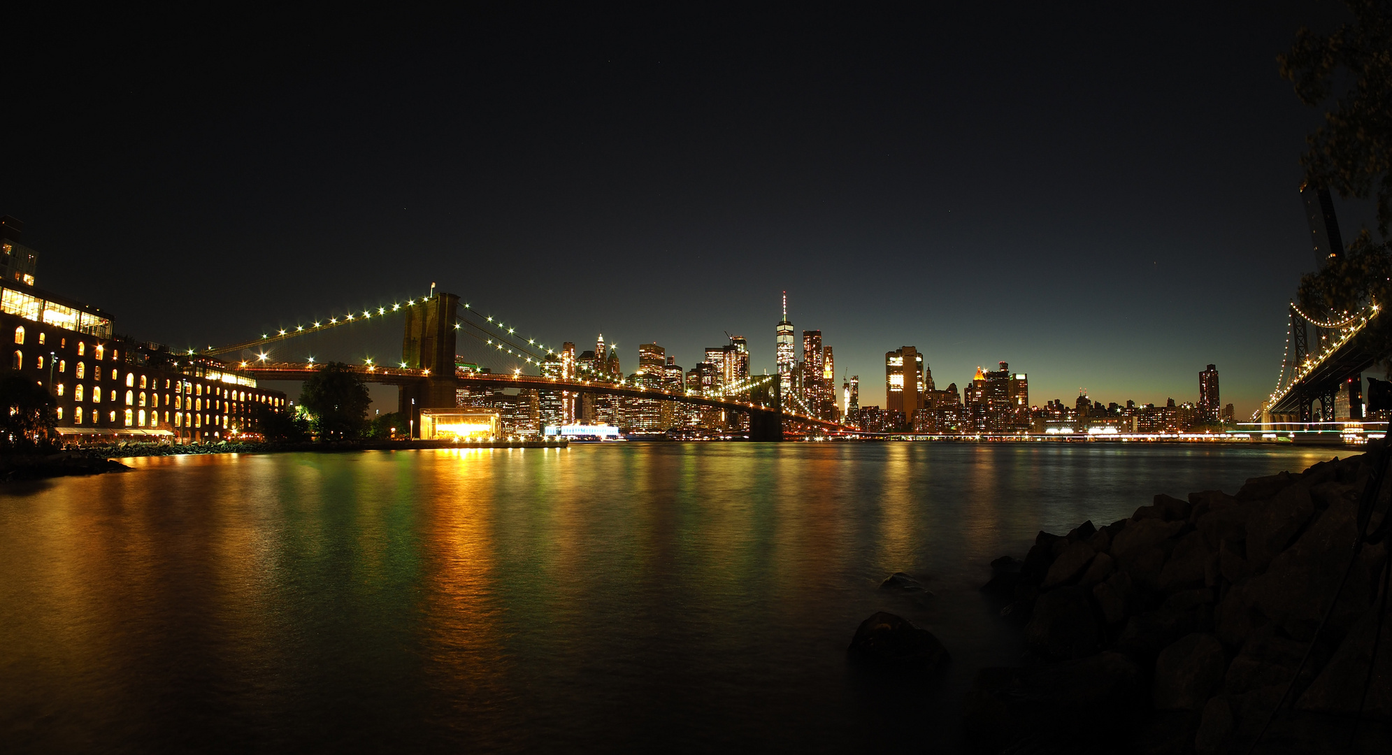 New York - Brookyn Bridge und Manhattan Bridge