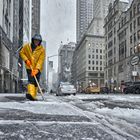 New York City - Fighting the Blizzard