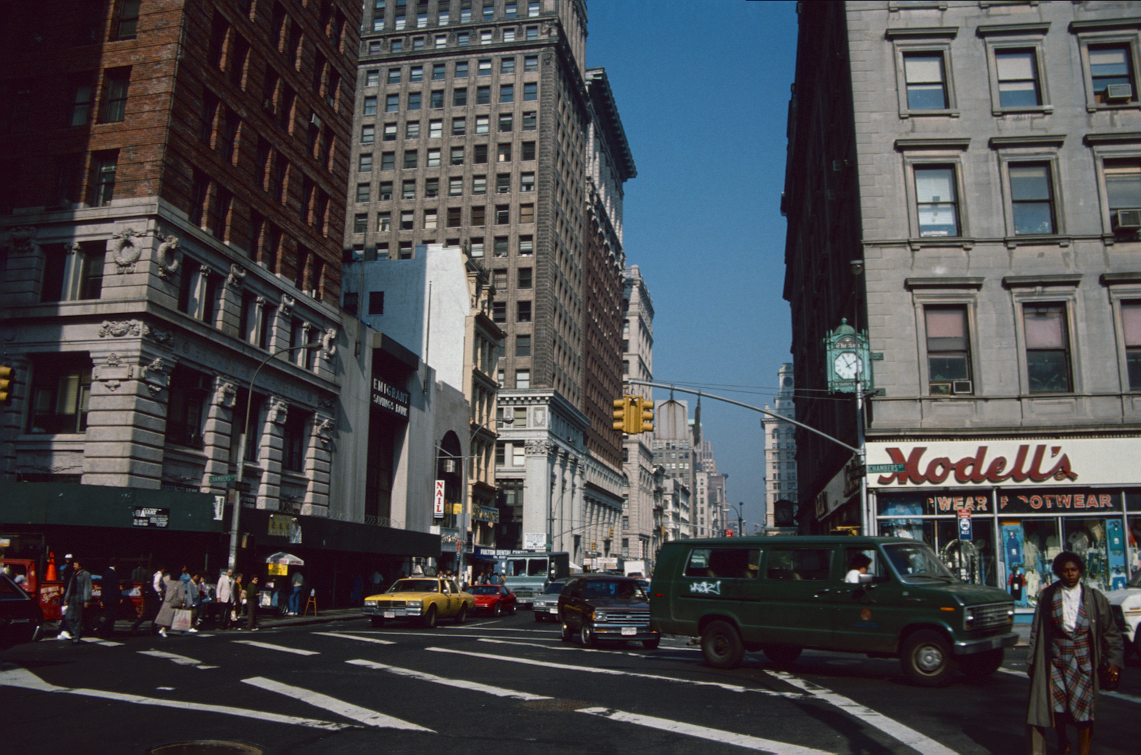 New York City, Manhattan, Chambers Street 1989 Foto & Bild
