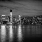 New York City - One World Trade Center at night - B/W