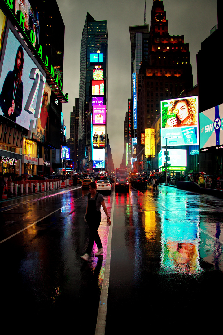 New York City, Time Square Spiegelung