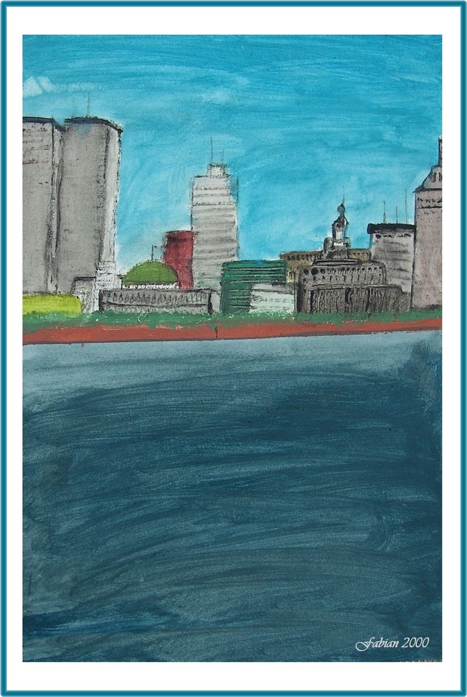 New York mit dem World Trade Center - gemalt von FABIAN aus Lohmar im Rhein-Sieg-Kreis