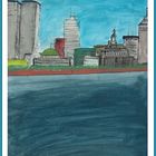 New York mit dem World Trade Center - gemalt von FABIAN aus Lohmar im Rhein-Sieg-Kreis