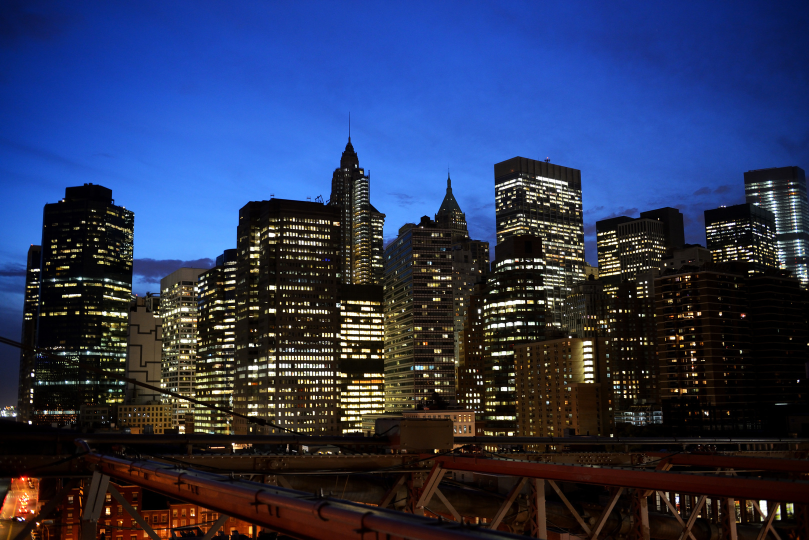 New York: Skyline am Abend