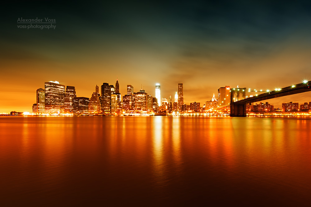 New York  - Skyline bei Nacht