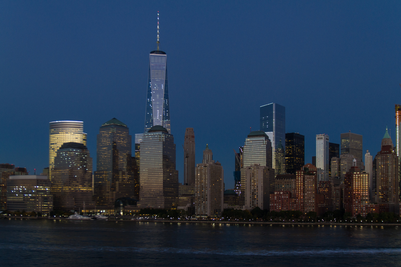 New York Skyline Blue