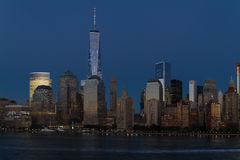 New York Skyline Blue