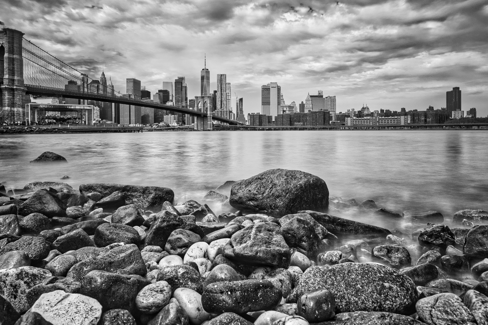New York Skyline Brooklyn Bridge