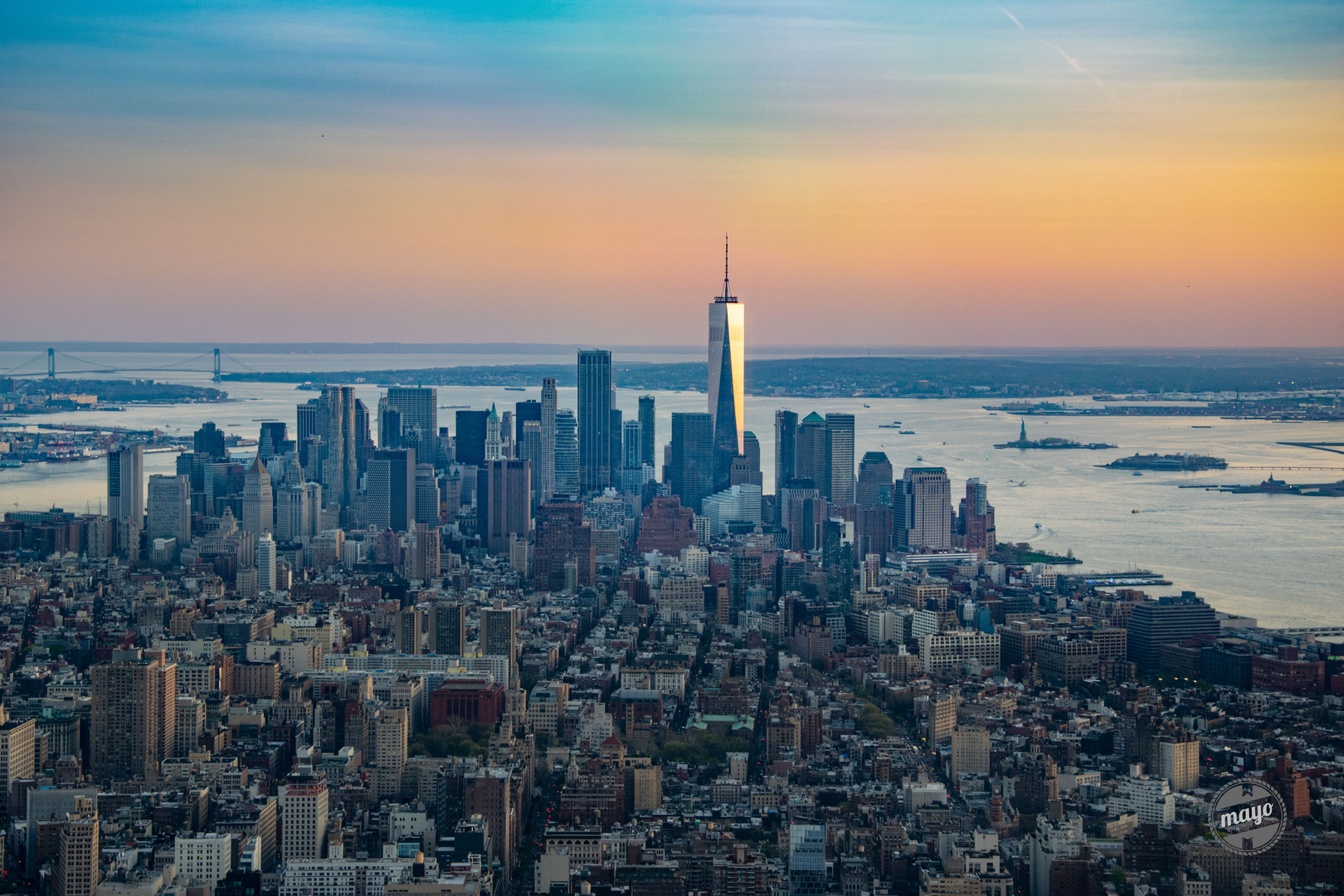 New York Skyline Sunset
