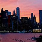 New York Skyline, Sunset, Brooklyn Bridge Park Greenway