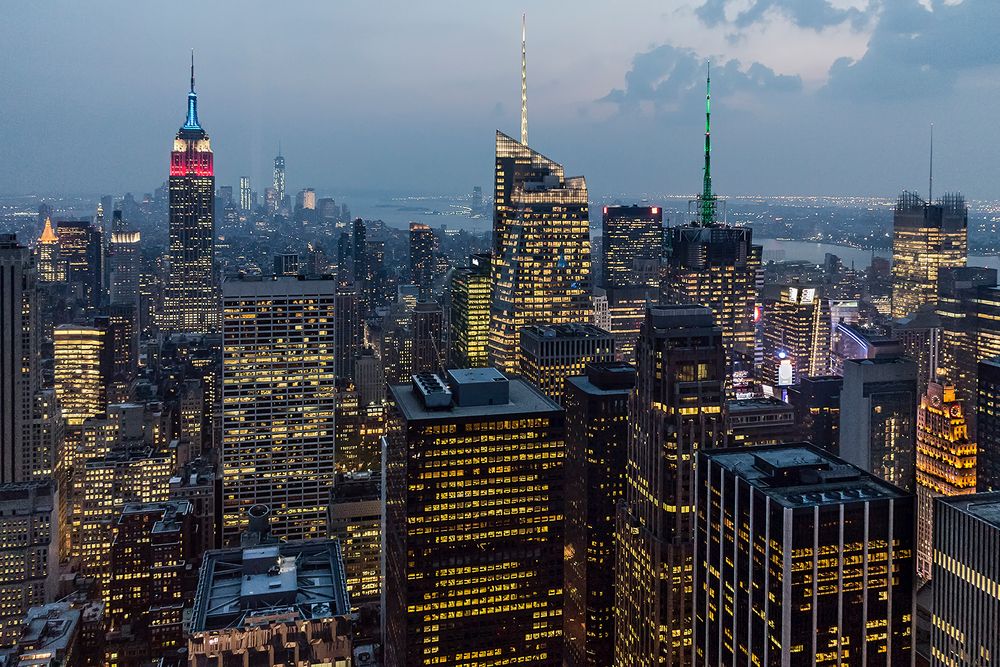 NEW YORK - Top of the Rock - blaue Stunde