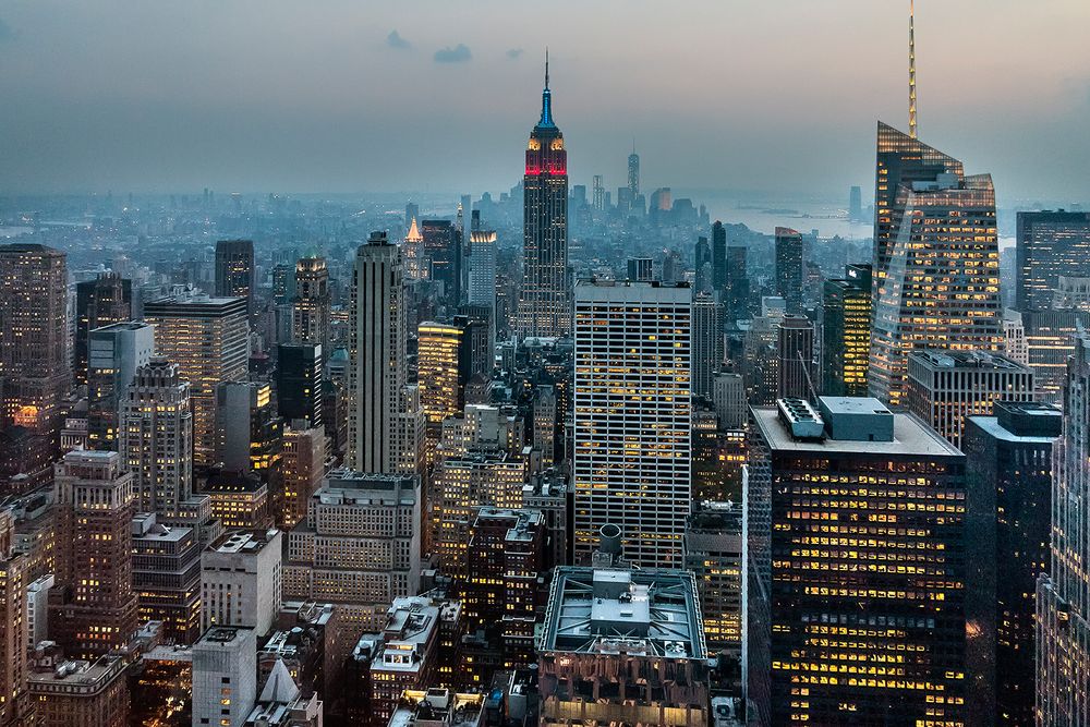 NEW YORK TOP OFTHE ROCK - blaue Stunde (2)