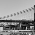 New York - View on Empire State Building & Brooklyn Bridge seen from Brooklyn