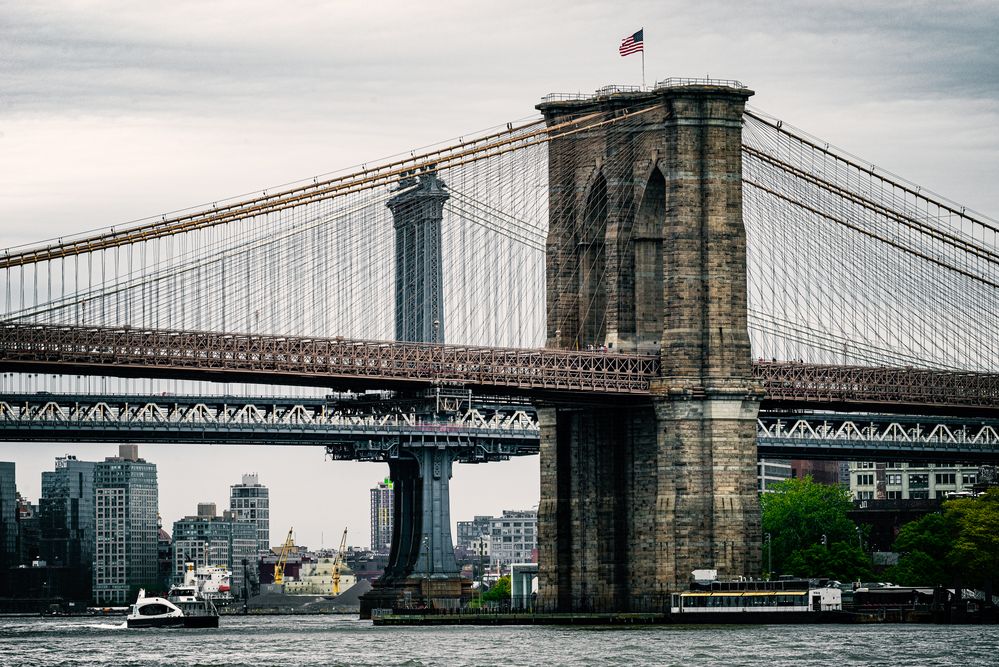 New Yorker Ansichten - Brooklyn und Manhattan Bridge