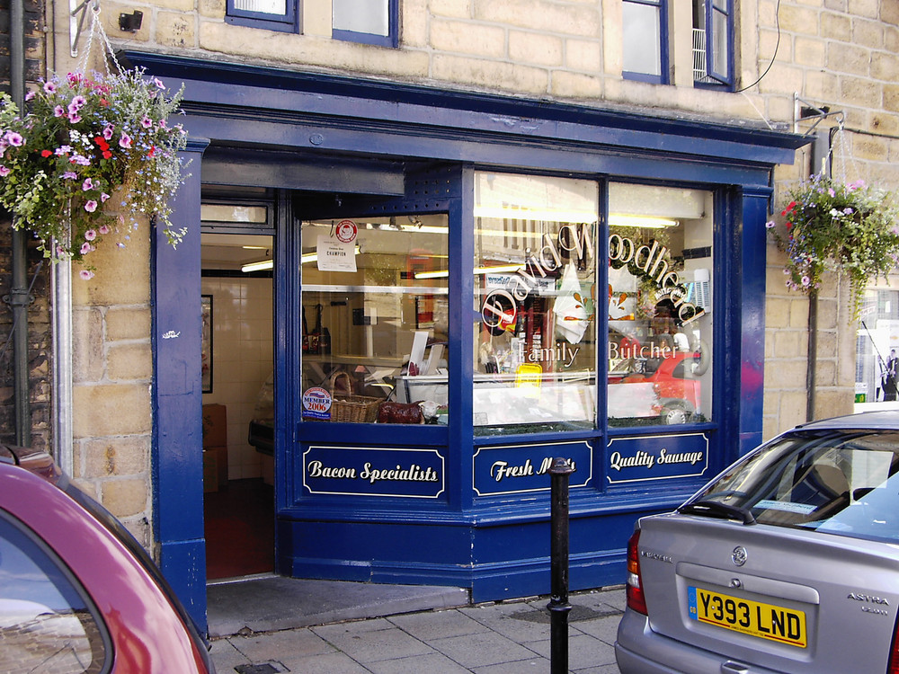 Next shopping time in Hebden Bridge, getting some fresh eggs from the butcher.