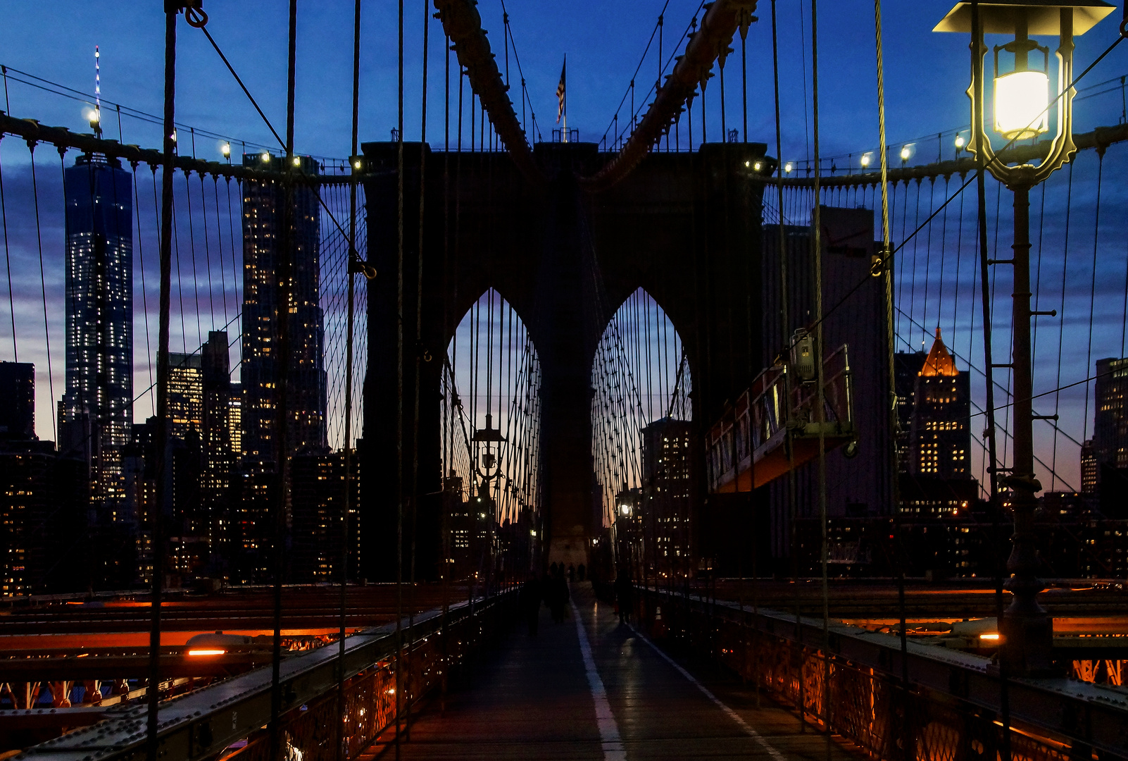 Ney York, Brooklyn Bridge im März 2014