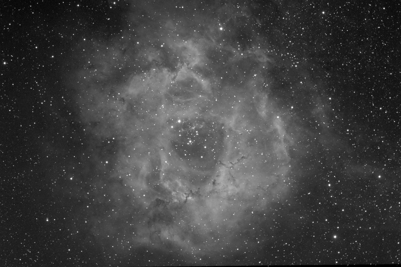 NGC 2244 mit Rosettennebel in H-Alpha