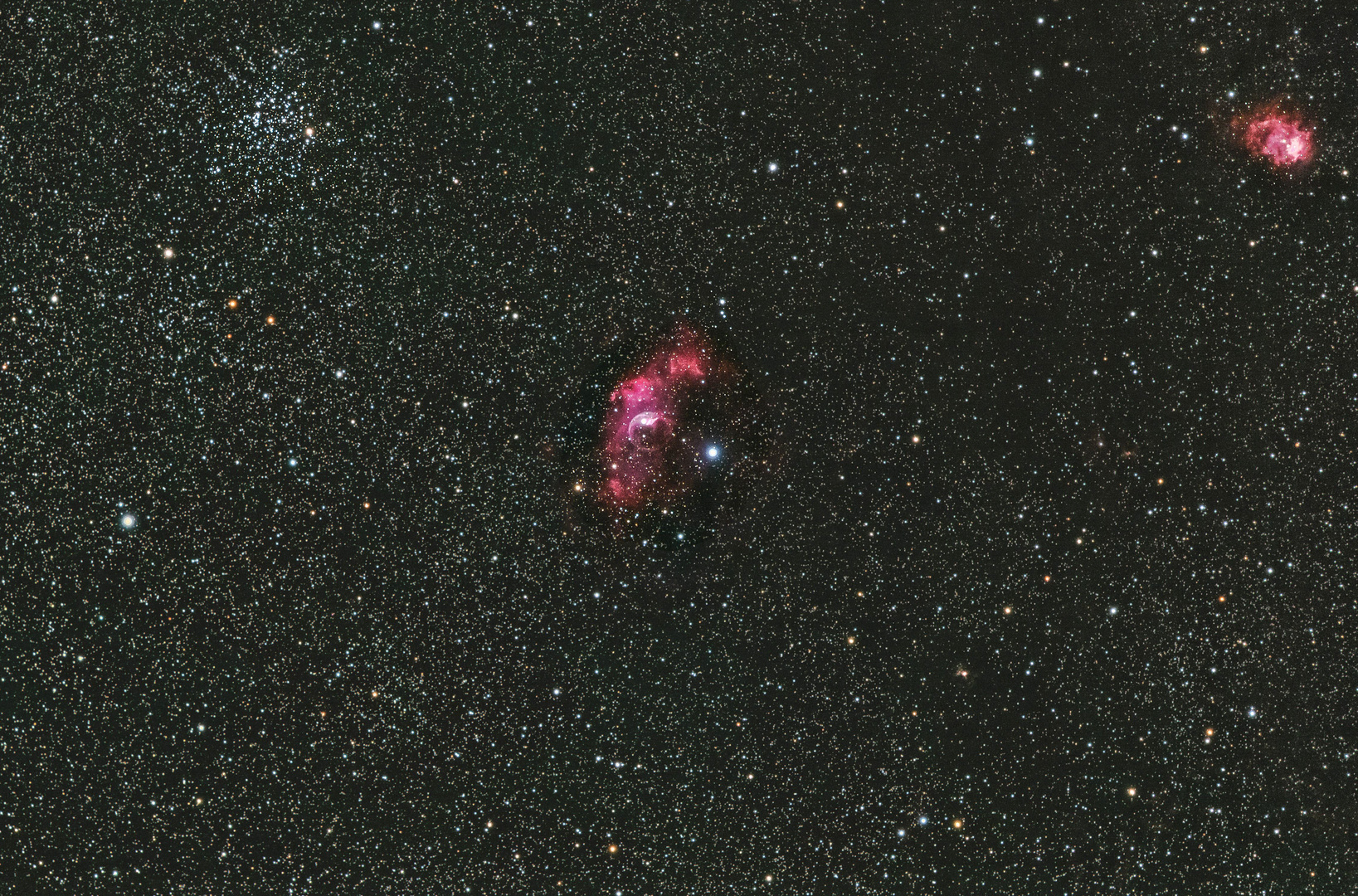 NGC 7635, M 52, NGC 7380 Wizard Nebel Foto & Bild astrofotografie
