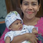 Ni Kadek Mayang Sari and her son Mayun