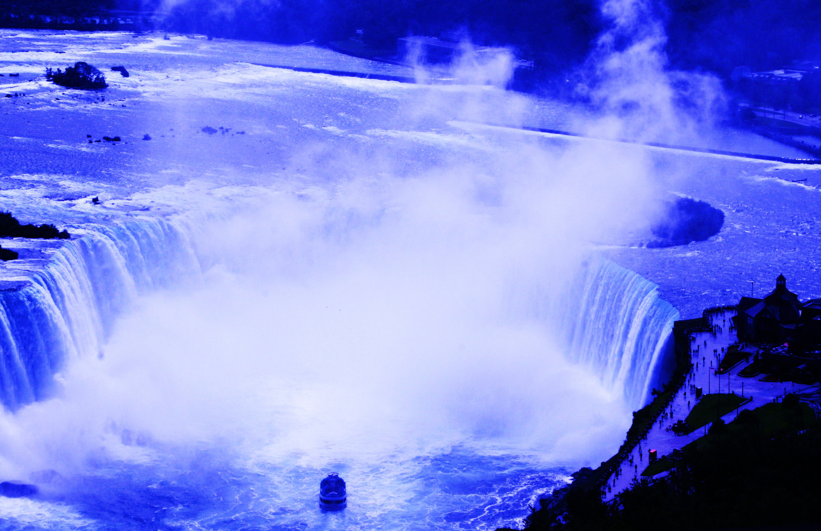 niagara falls blaue stunde