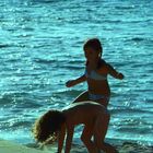 Niñas en la playa