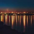 Nibelungenbrücke am Abend