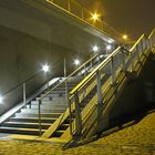 Nibelungenbrücke zu Regensbur bei Nacht