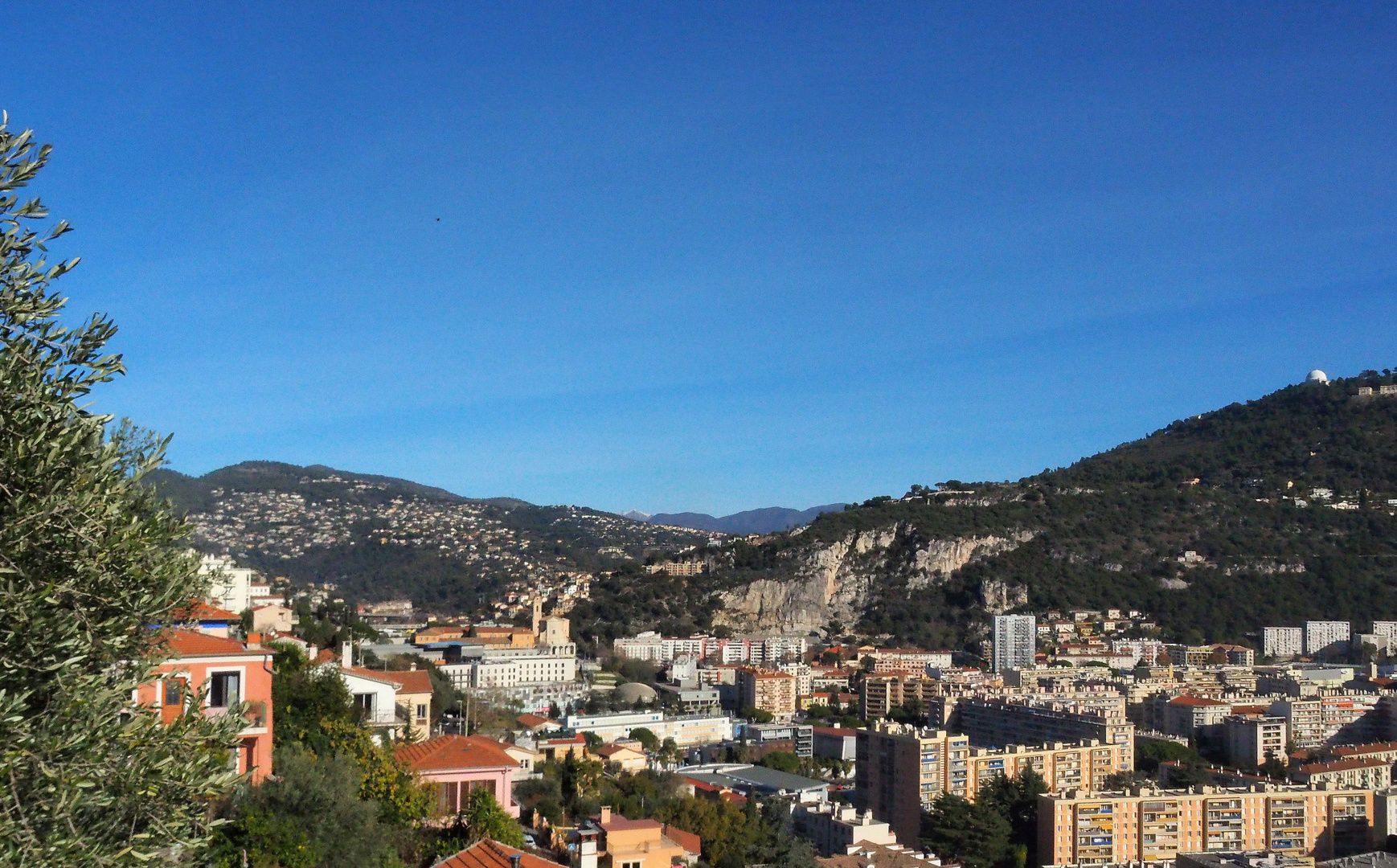 Nice-Est vu des jardins du Monastère de Cimiez